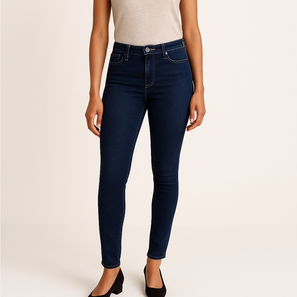 Madewell Denim - Madewell 9” Mid-Rise Skinny Jeans Size 27 Dark Wash Stretch Denim